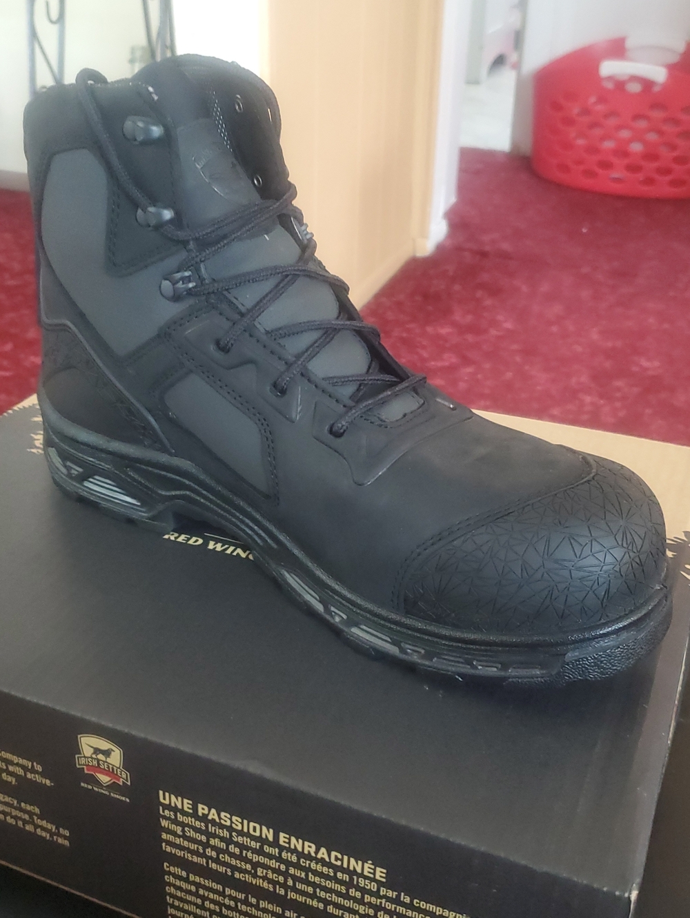 Red Wing Shoes Irish Setter  Size 12 Black NIB
